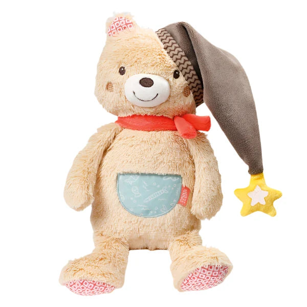 fehn Night Light Bear Bruno Kids Teddy - Brown