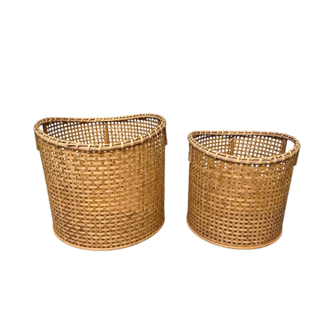 Aldo Round Rattan Set of Two Baskets