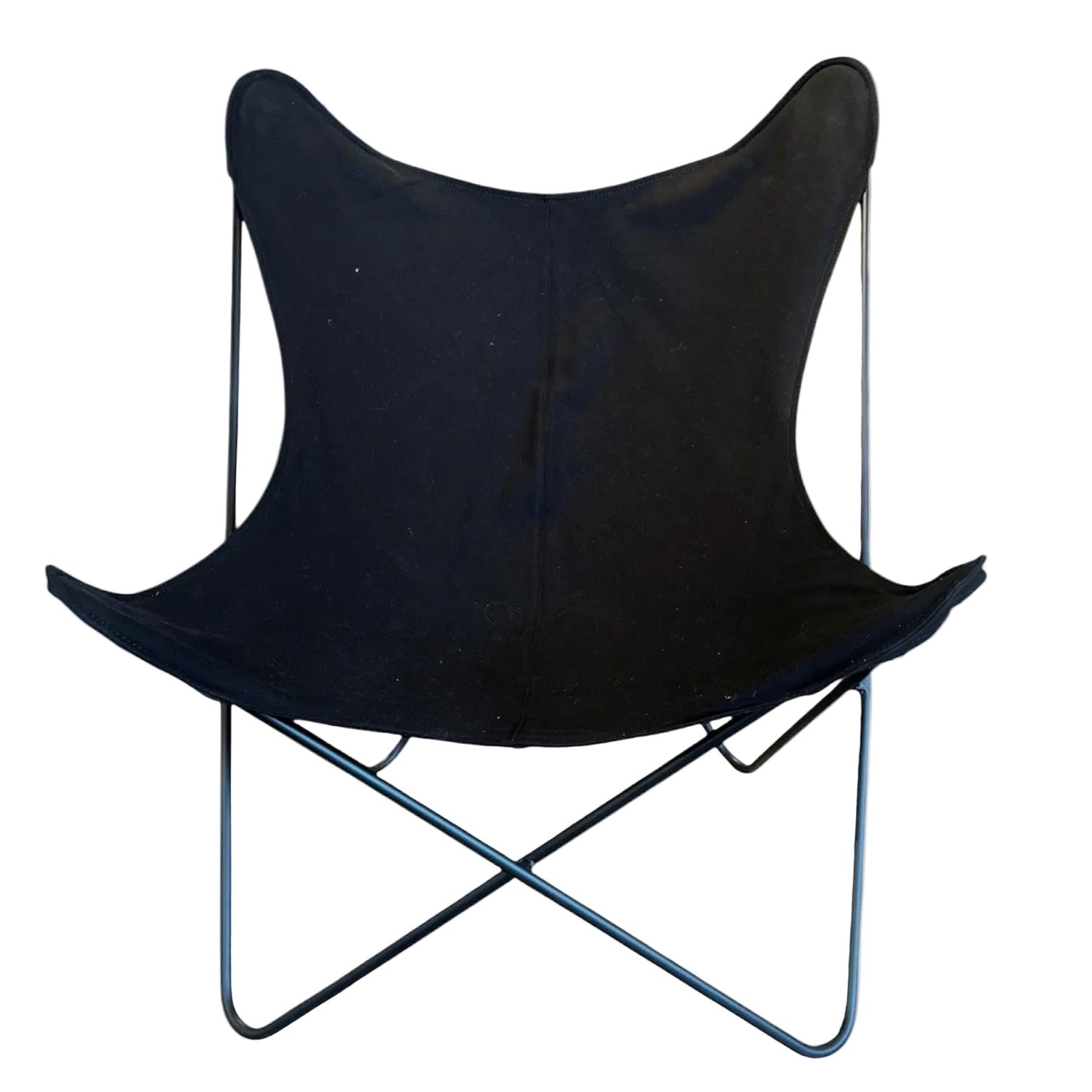 Butterfly Chair Canvas Cover Steel Frame Black