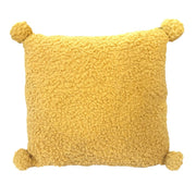 Pom Pom Boucle Cushion Mustard Yellow 40cm