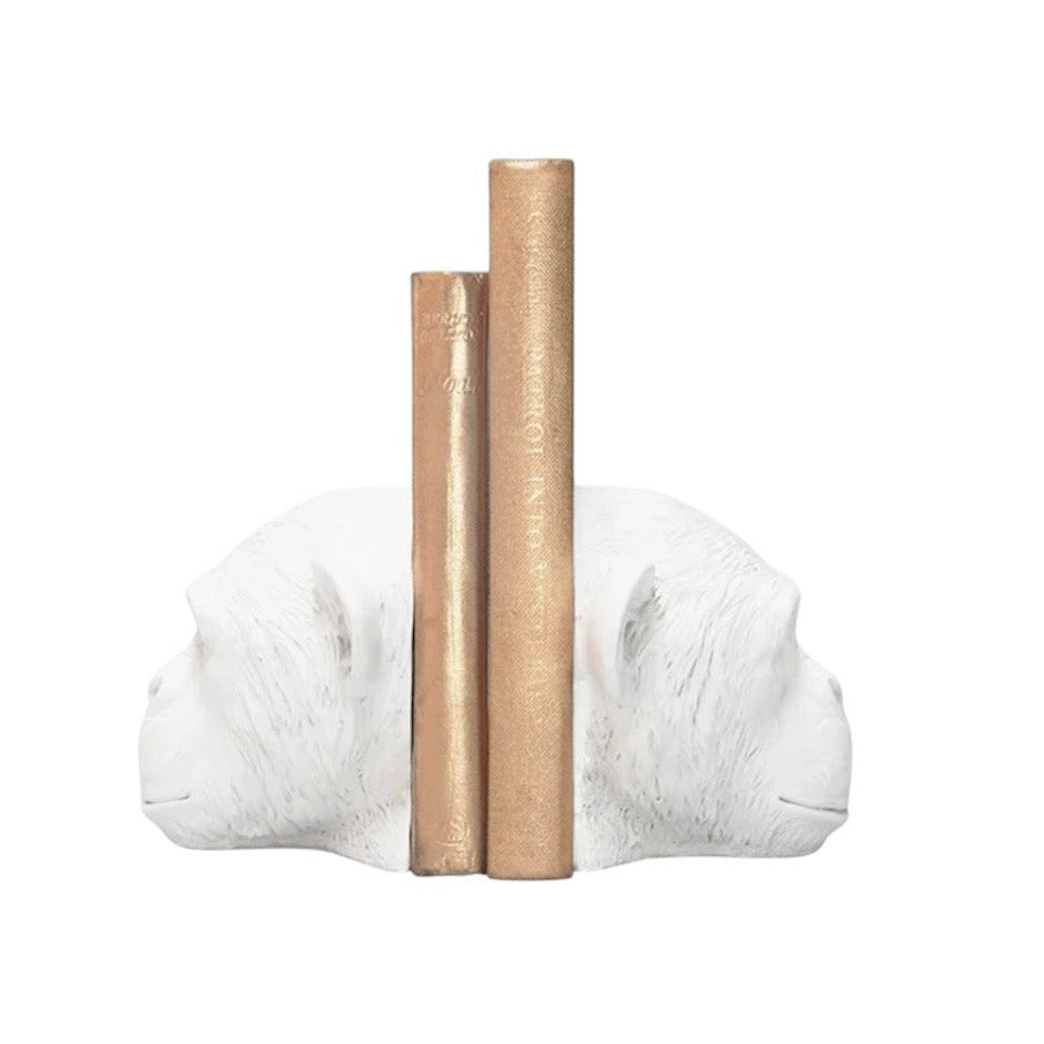 Monkey Bookends - White