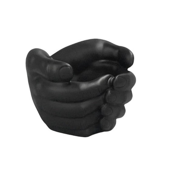 Resin Hand Planter - Black