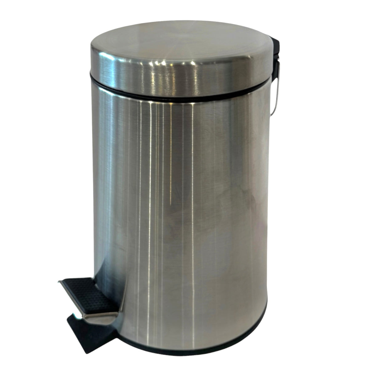 Bathroom Bin with Pedal 25cm - Brushed Steel