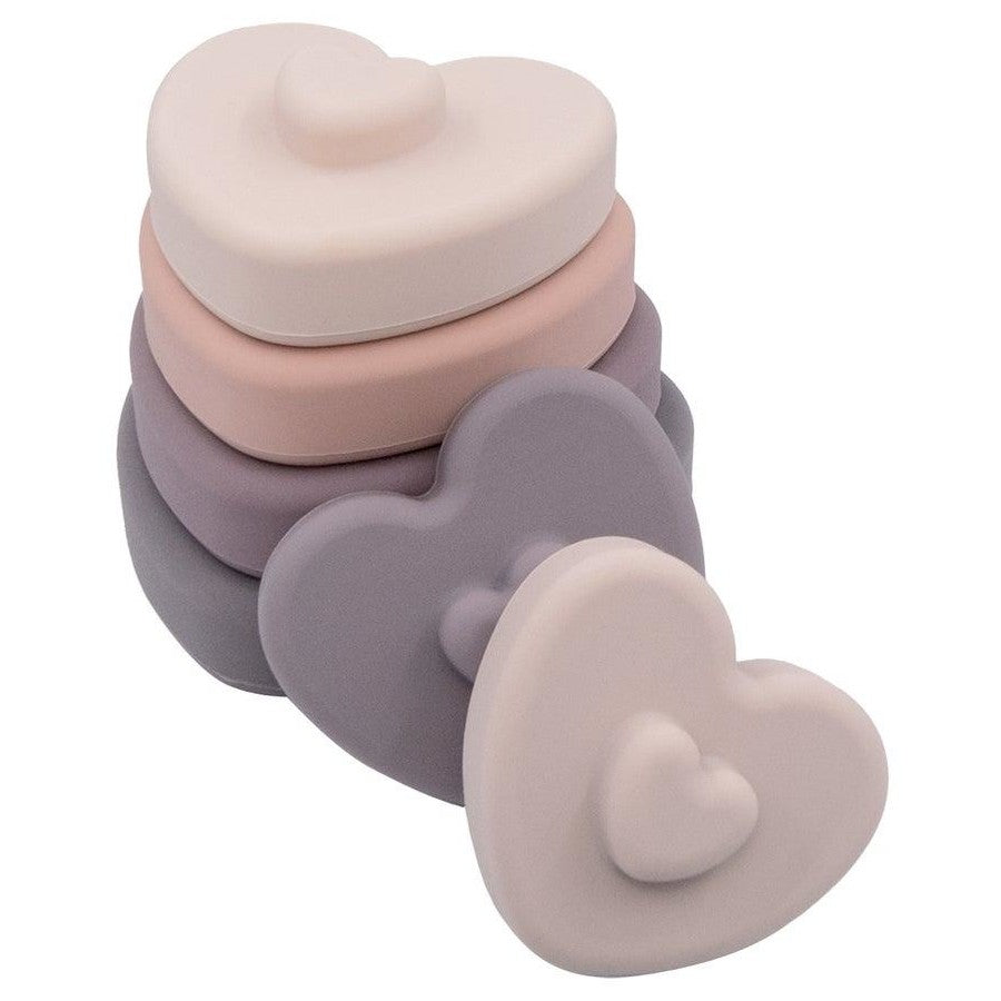 Kids Concepts Silicone Stacking Hearts Purple