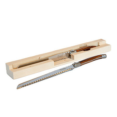 Laguiole Silhouette 29cm Bread Knife Stainless Steel - Wooden look