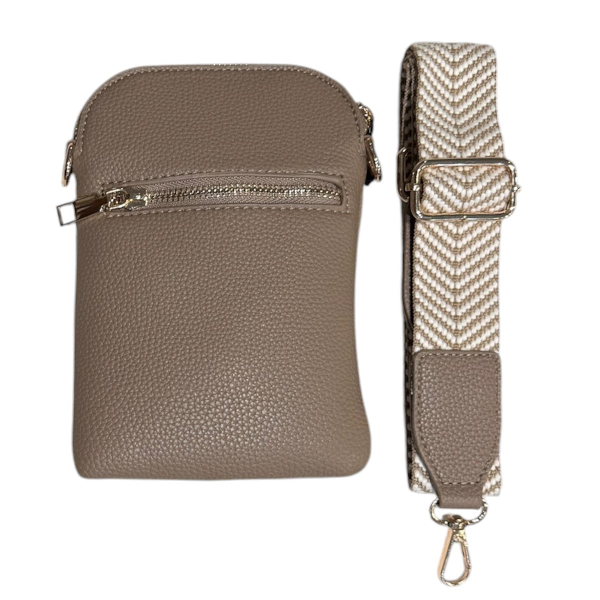 Punch Vegan Leather Walker Bag - Mocha