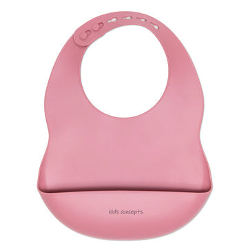 Kids Concepts Silicone Bib Powder Rose