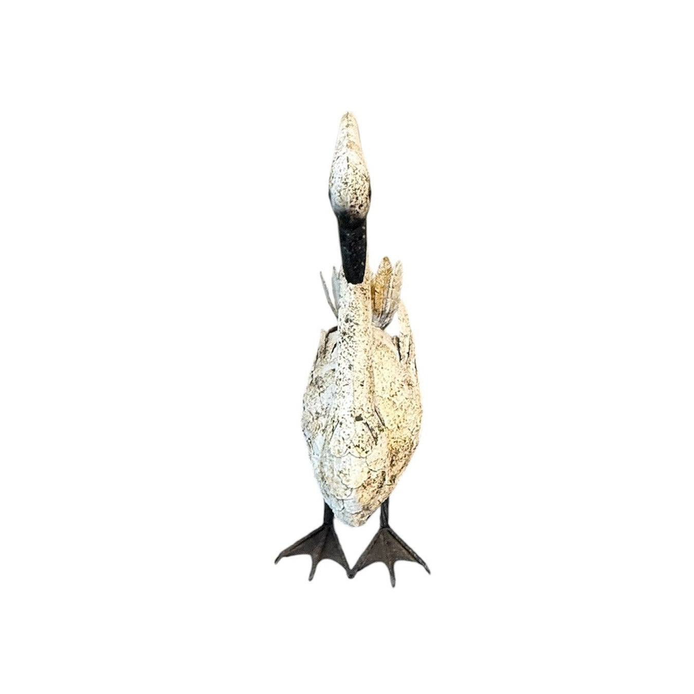 Metal Swan Rust 80cm