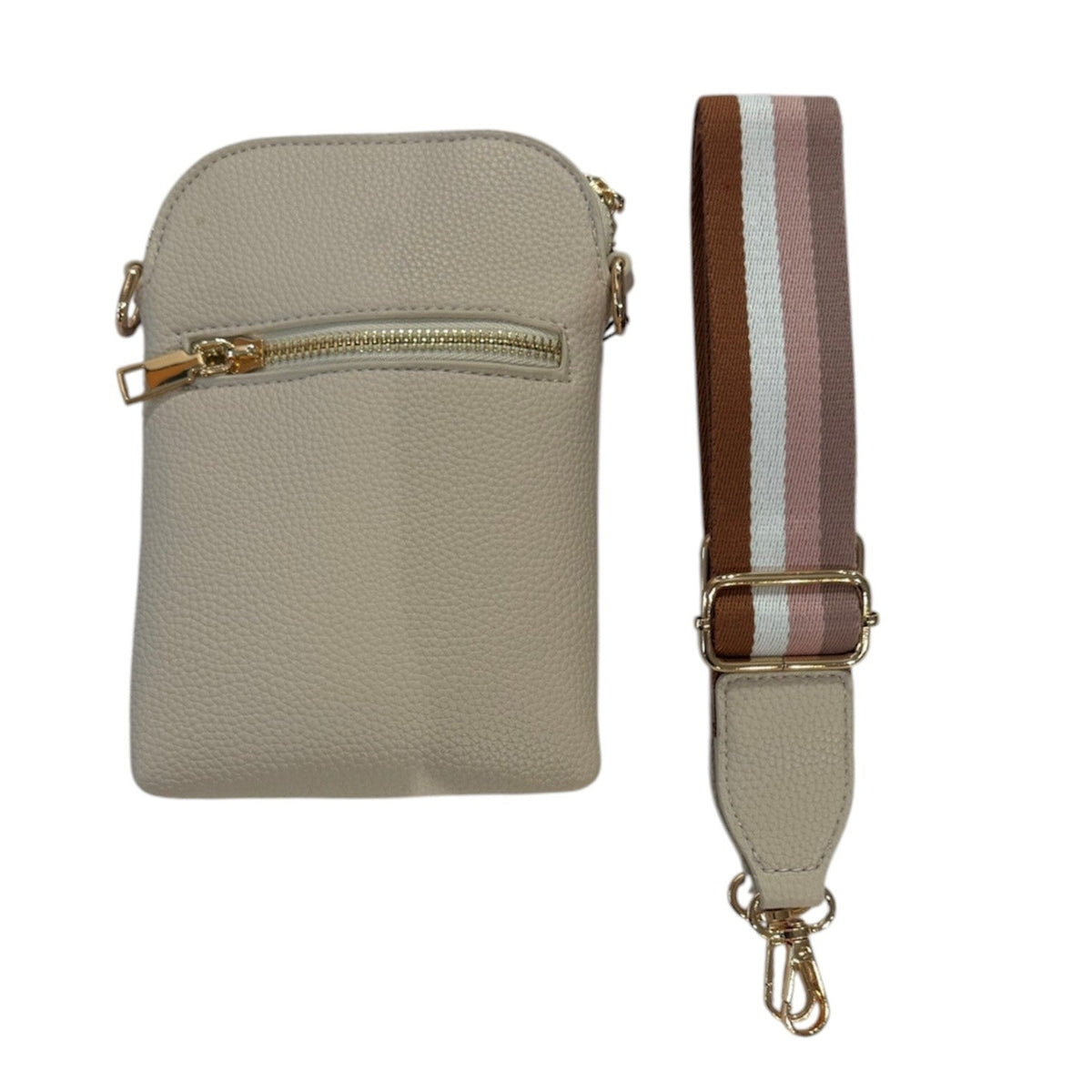 Punch Vegan Leather Walker Bag - Nude