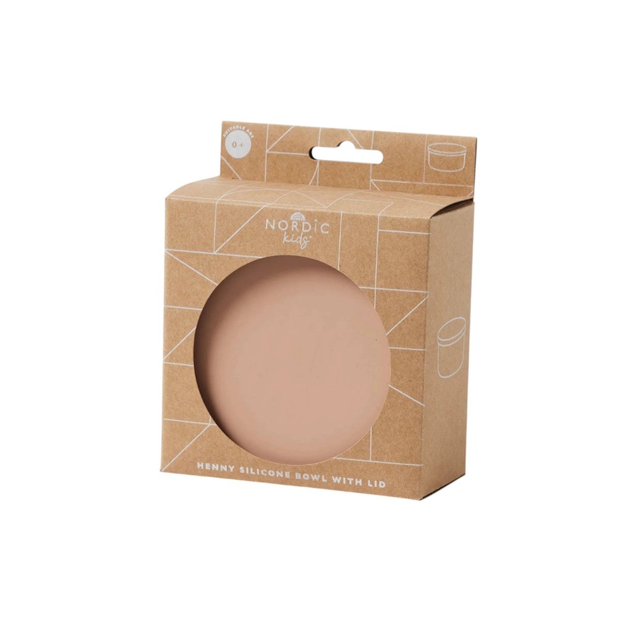 Nordic Kids Silicone Bowl with Lid Terracotta