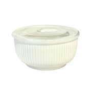Clip n' Go Storage Bowl White Ribbed Ceramic 12.5cm