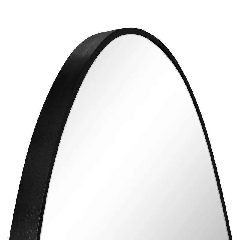 Lucinda 90cm Round Wall Mirror Black