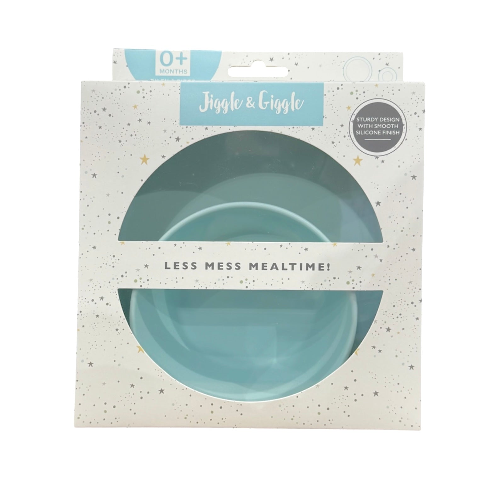 Jiggle & Giggle Riley Silicone 2 Piece Kids Dining Set - Blue