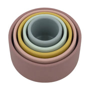 Kids Concepts SiliconeStack Cups Pink/Multi Colour