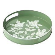 Meadow Bloom Iron Tray 26cm - Sage Green