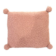 Pom Pom Boucle Cushion Dusty Rose Pink 40cm