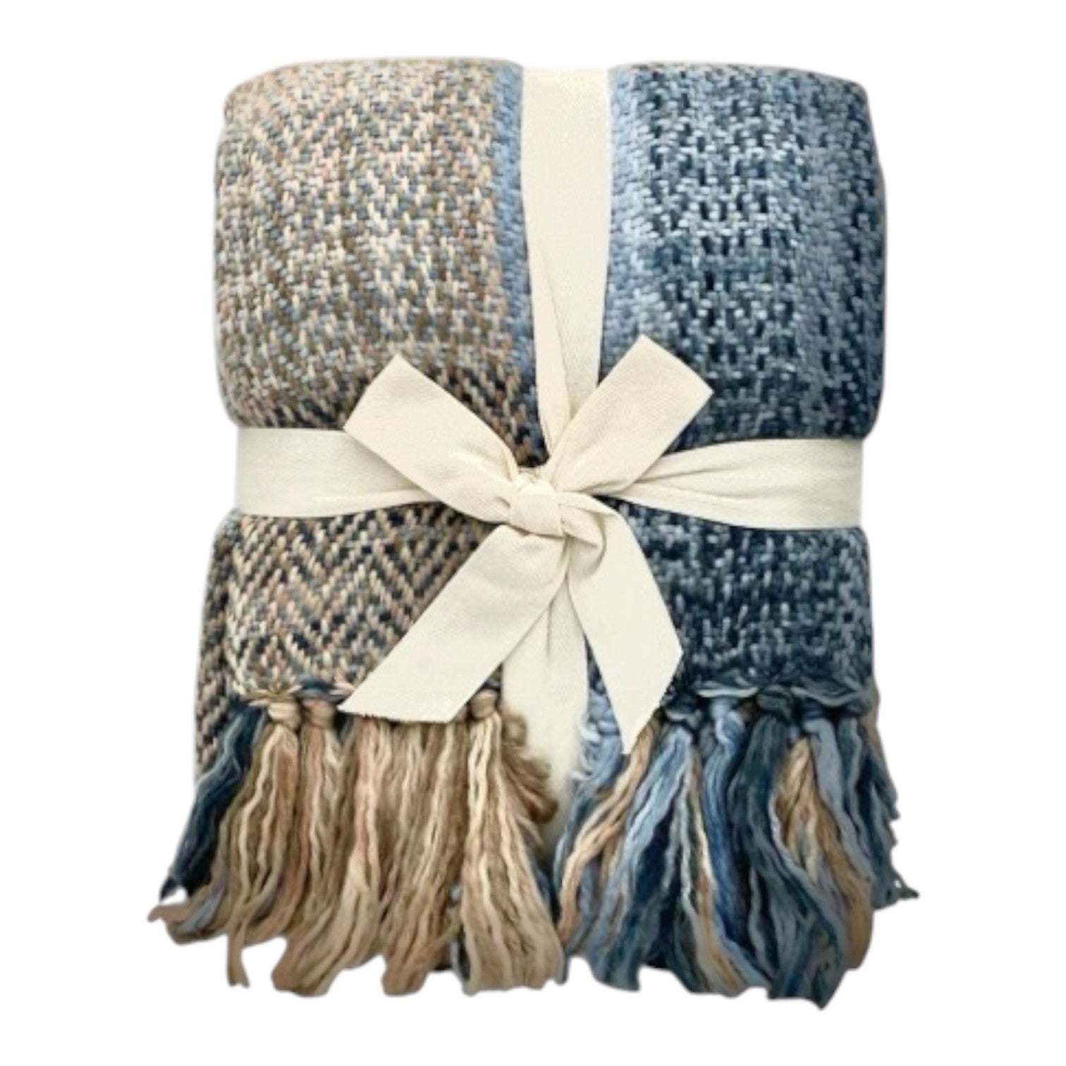 Plaid Throw Blanket Blue
