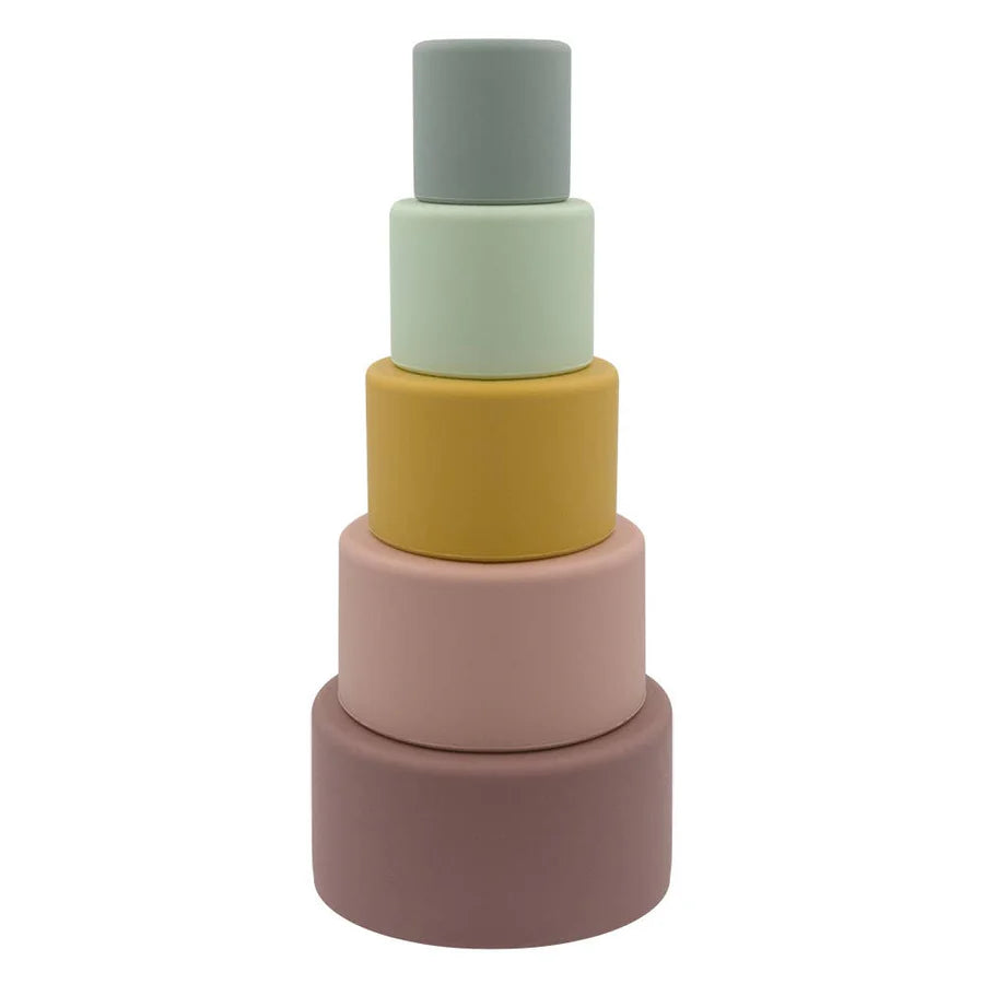 Kids Concepts SiliconeStack Cups Pink/Multi Colour