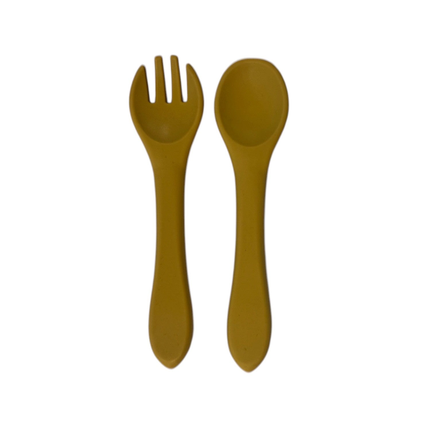 Silicone My First Cutlery 2 Piece Set Mustard Yellow