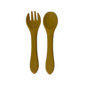 Silicone My First Cutlery 2 Piece Set Mustard Yellow