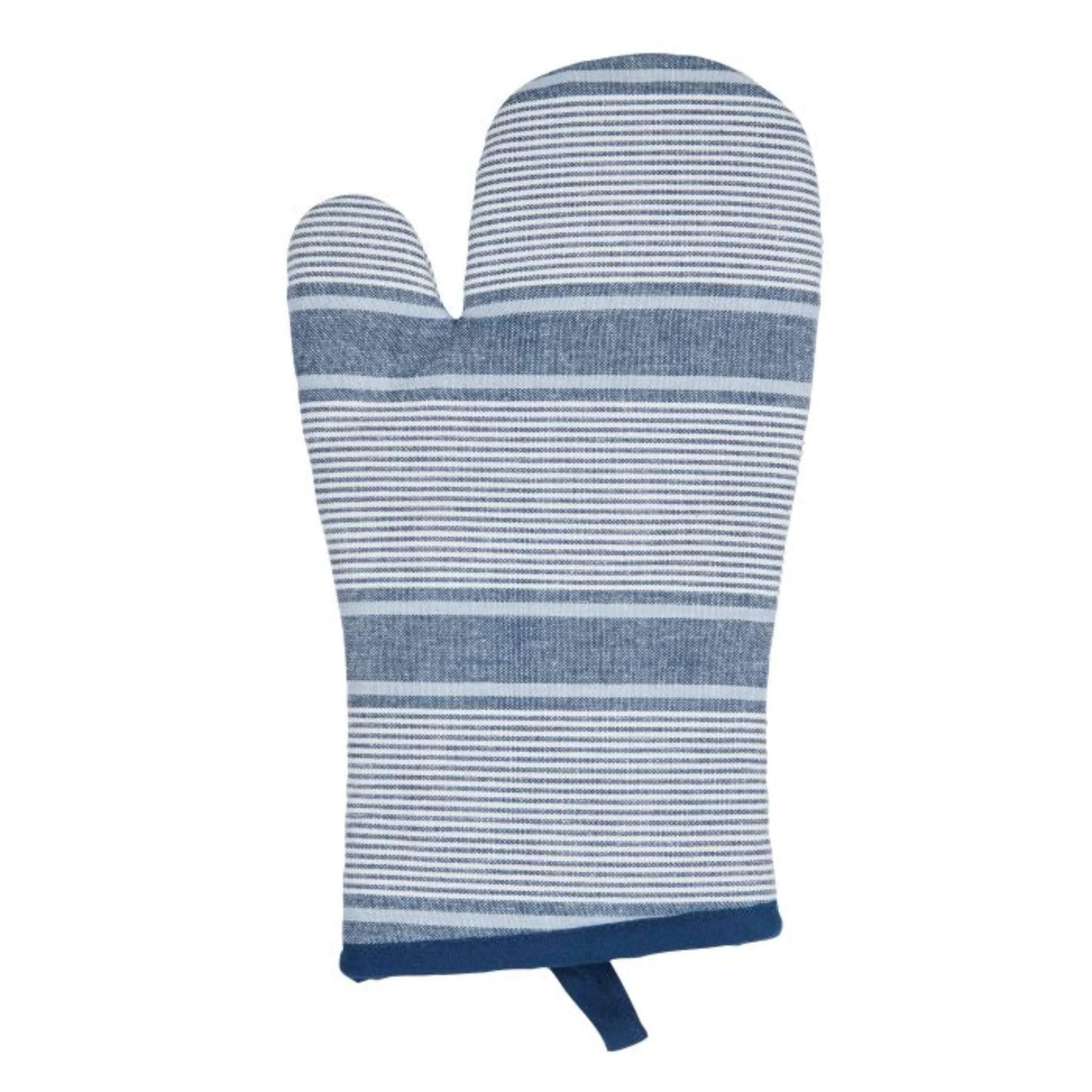 Ellis Cotton Oven Glove Blue Stripe