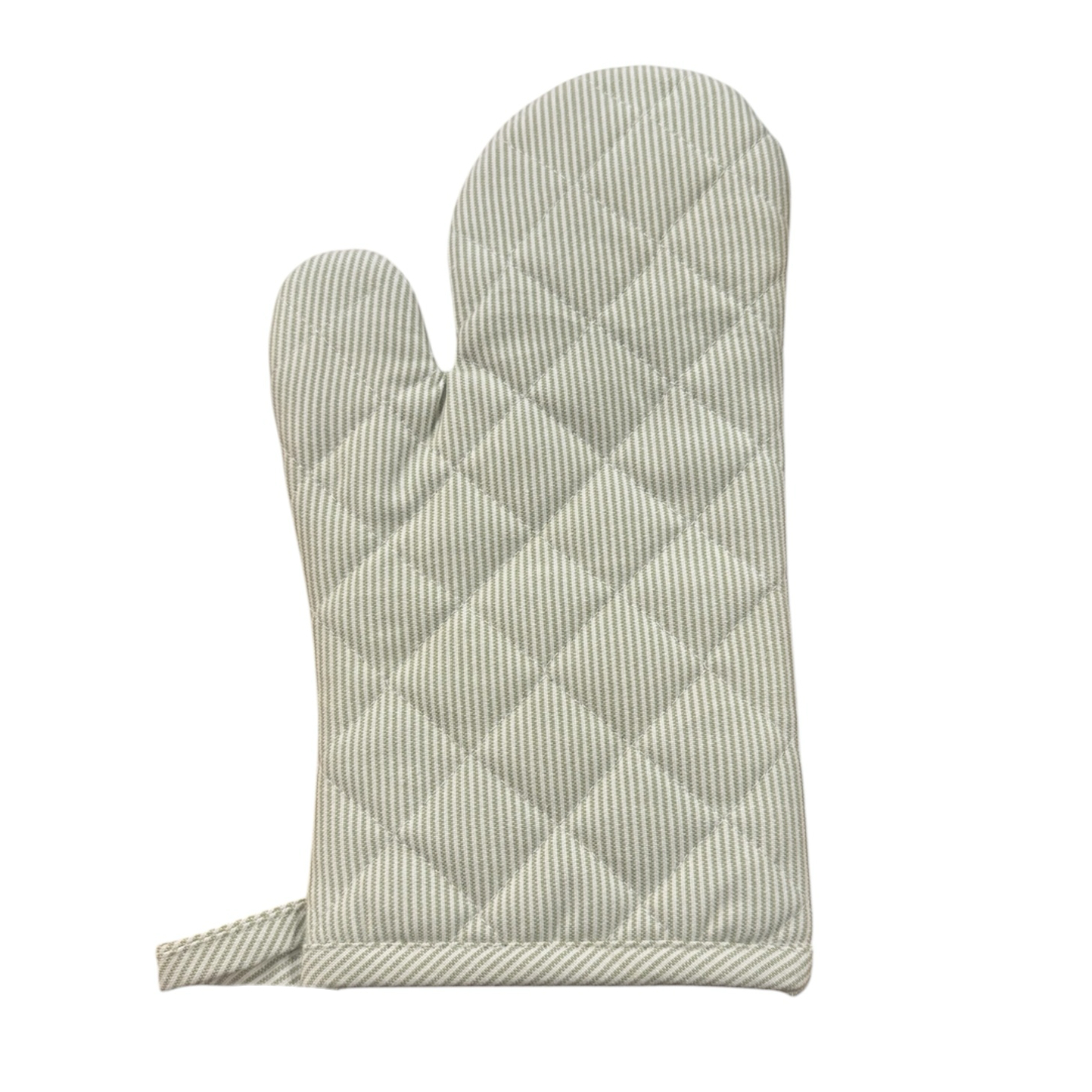 Thin Stripe Cotton Oven Glove Sage