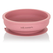 Kids Concepts Silicone Shallow Suction Bowl Rose
