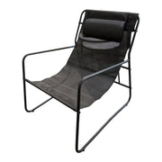 Palma Outdoor Sling Chair Metal Frame Black Set/2