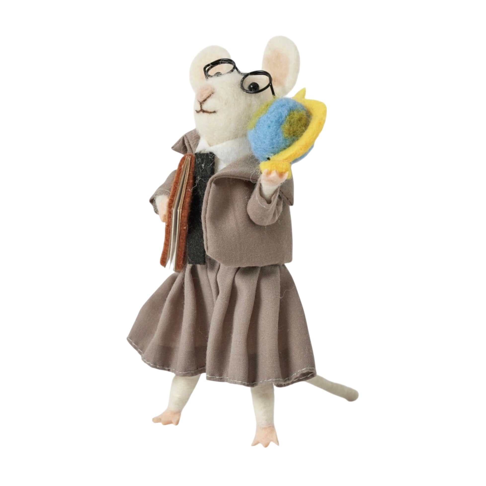 Jiggle & Giggle Agatha Wool Felt Mouse Kids Toy Figure