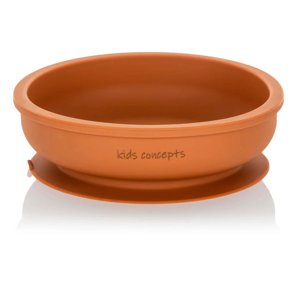 Kids Concepts Silicone Shallow Suction Bowl Pumpkin