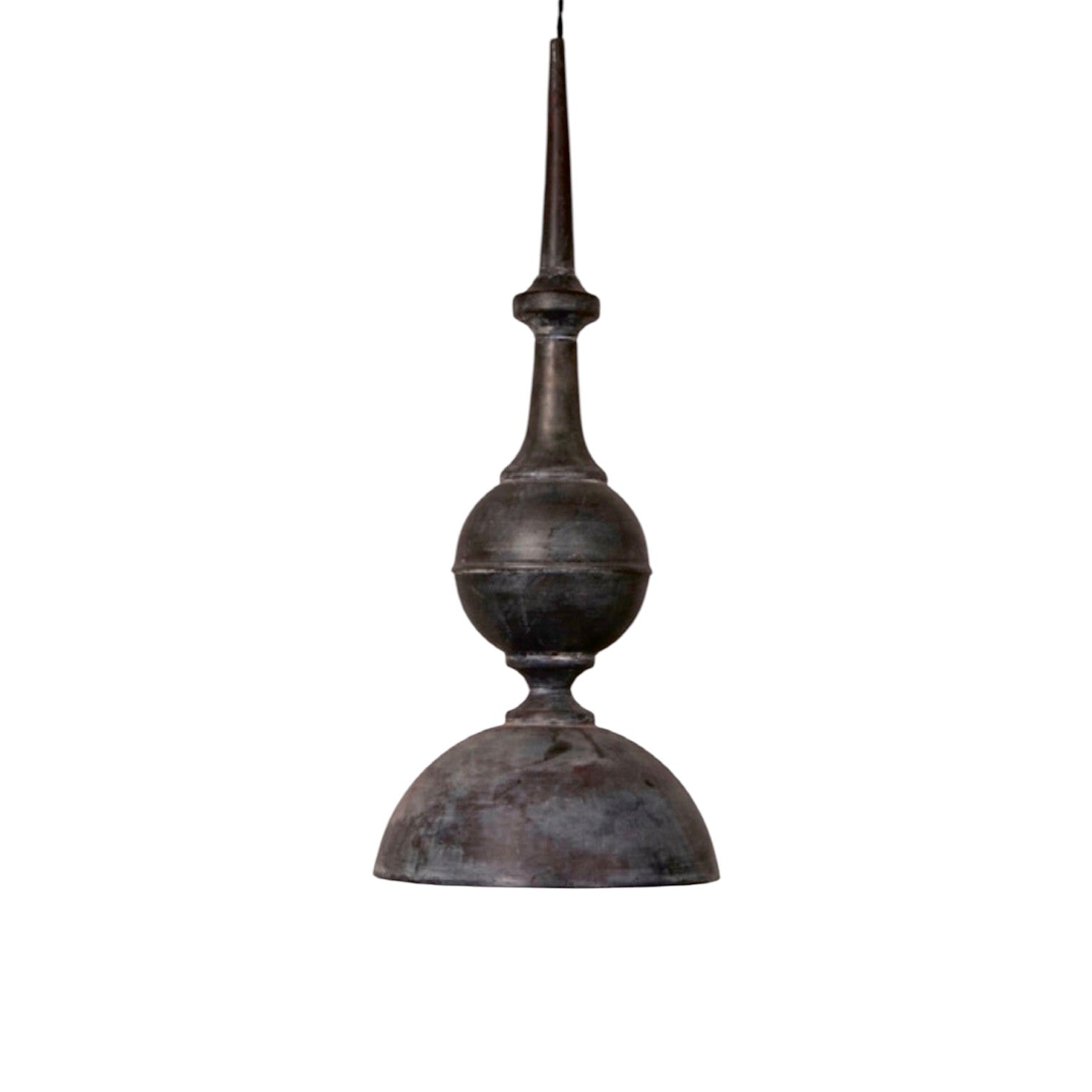 Potter Antique Bronze Grey Wash Pendant Light Small