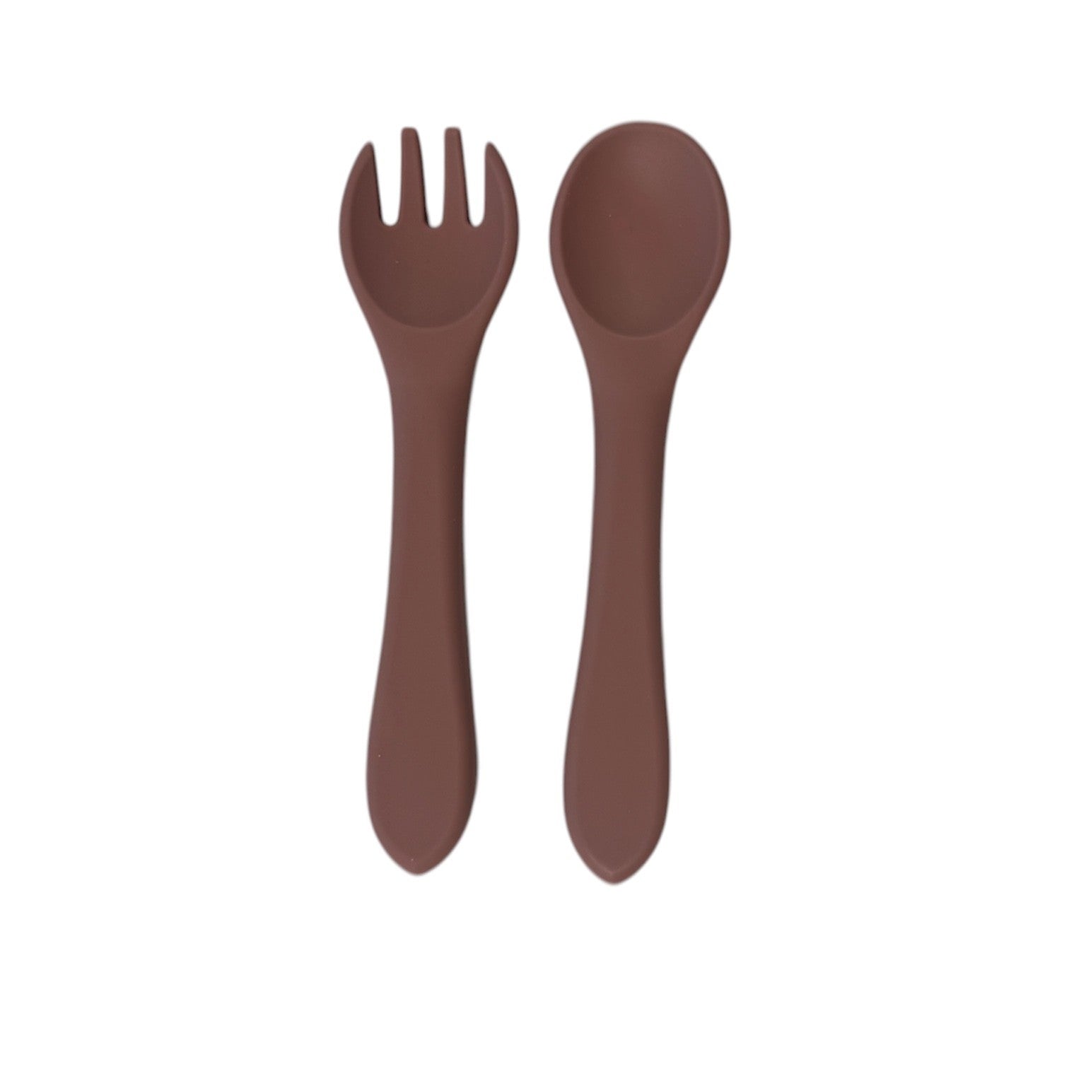 Silicone My First Cutlery 2 Piece Set Musk Pink