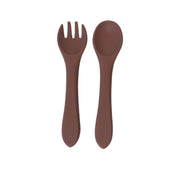 Silicone My First Cutlery 2 Piece Set Musk Pink