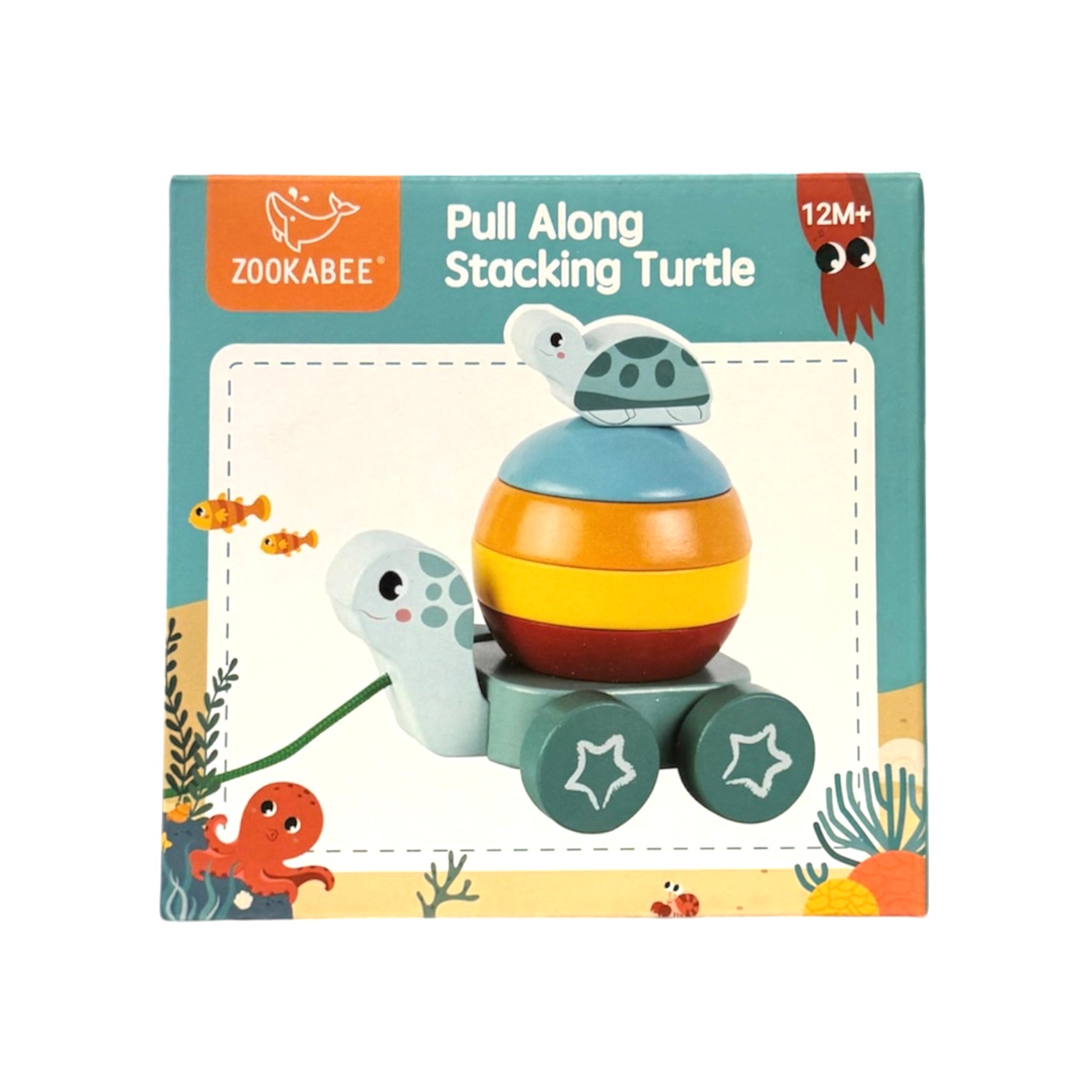 Pull Along Stacking Turtle Kids Activity Toy