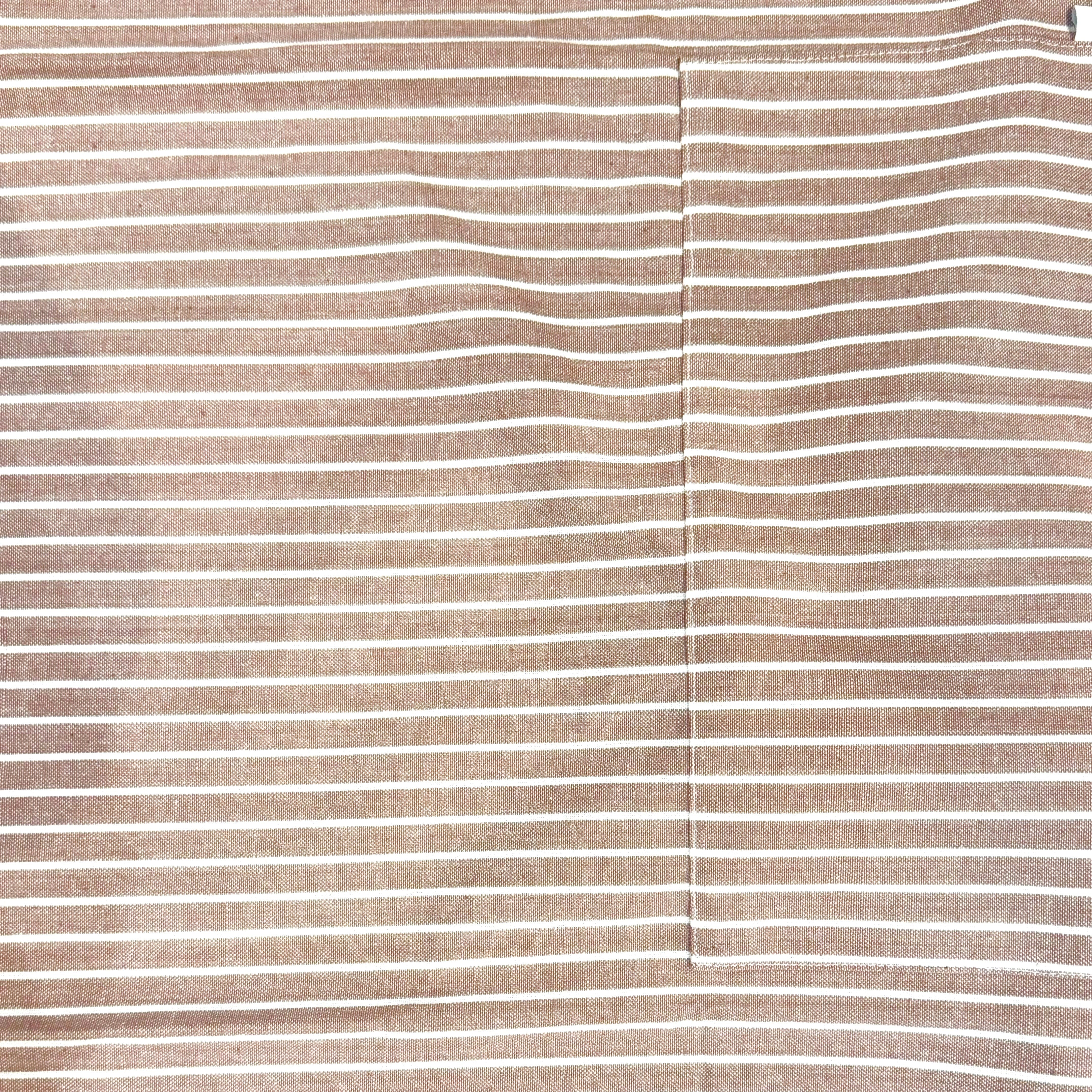 Butcher Stripe Cotton Kitchen Apron Taupe