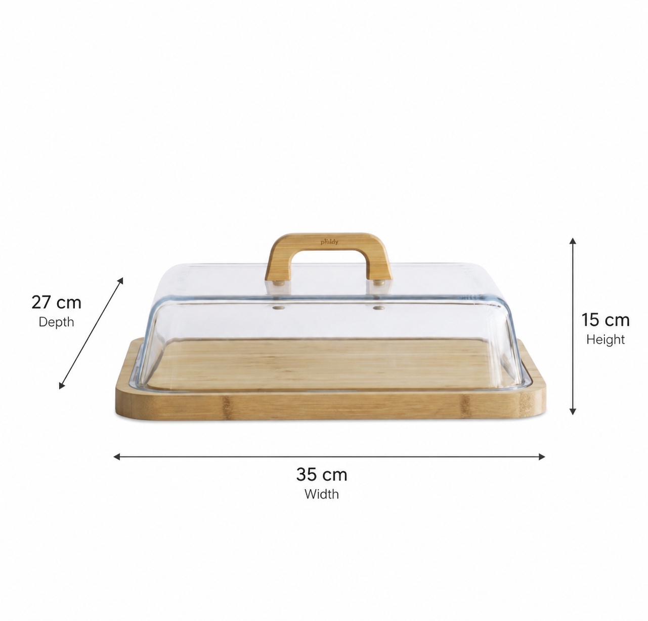 Pebbly Glass & Bamboo Cheese Board