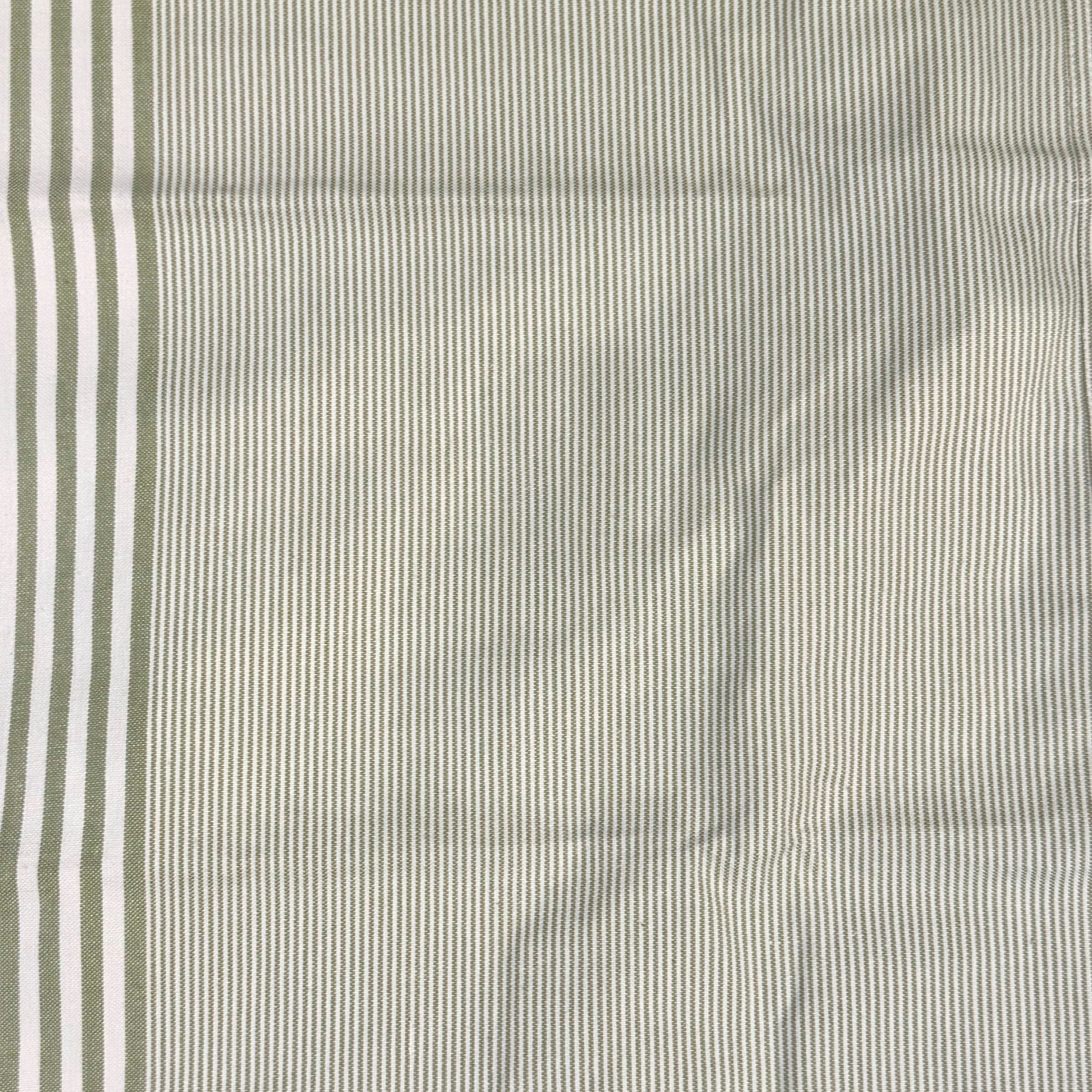 Sage Stripe Cotton Kitchen Apron
