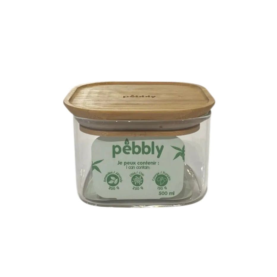 Pebbly Glass Container 500 ml