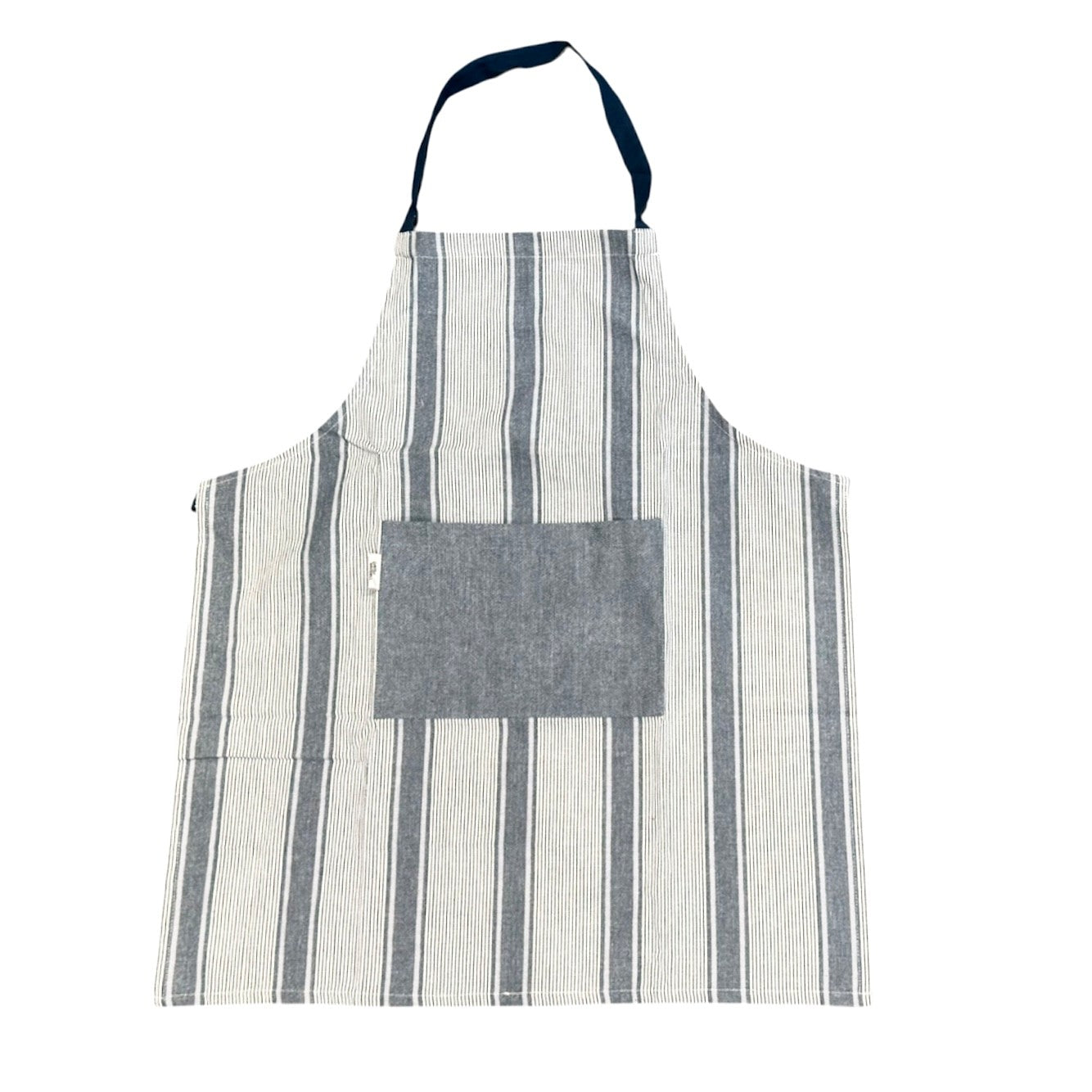 Ellis Cotton Kitchen Apron Blue Stripe