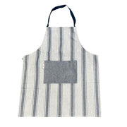 Ellis Cotton Kitchen Apron Blue Stripe