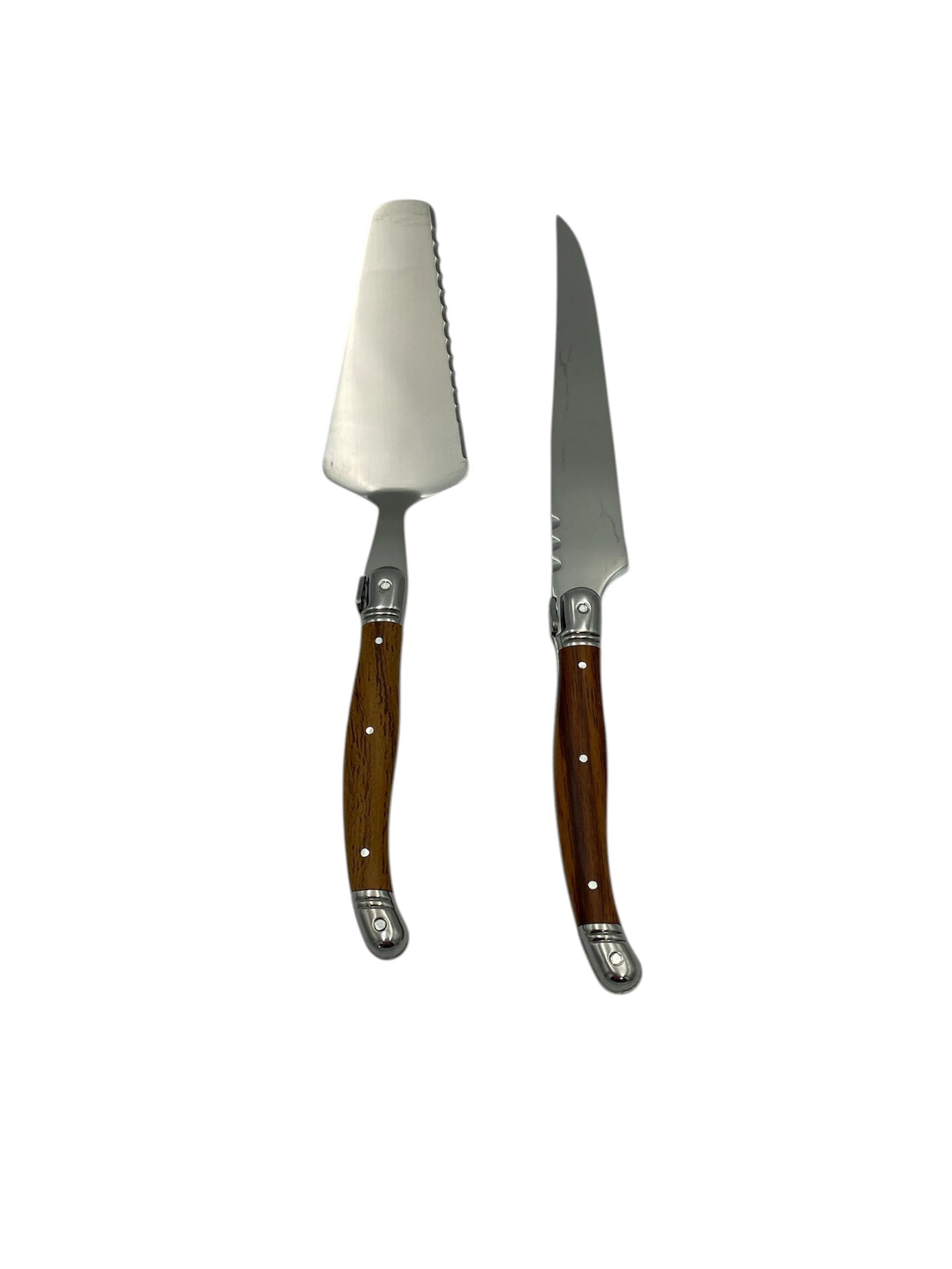 Laguiole Two Piece Cake Set - Brown