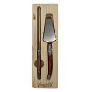 Laguiole Two Piece Cake Set - Brown