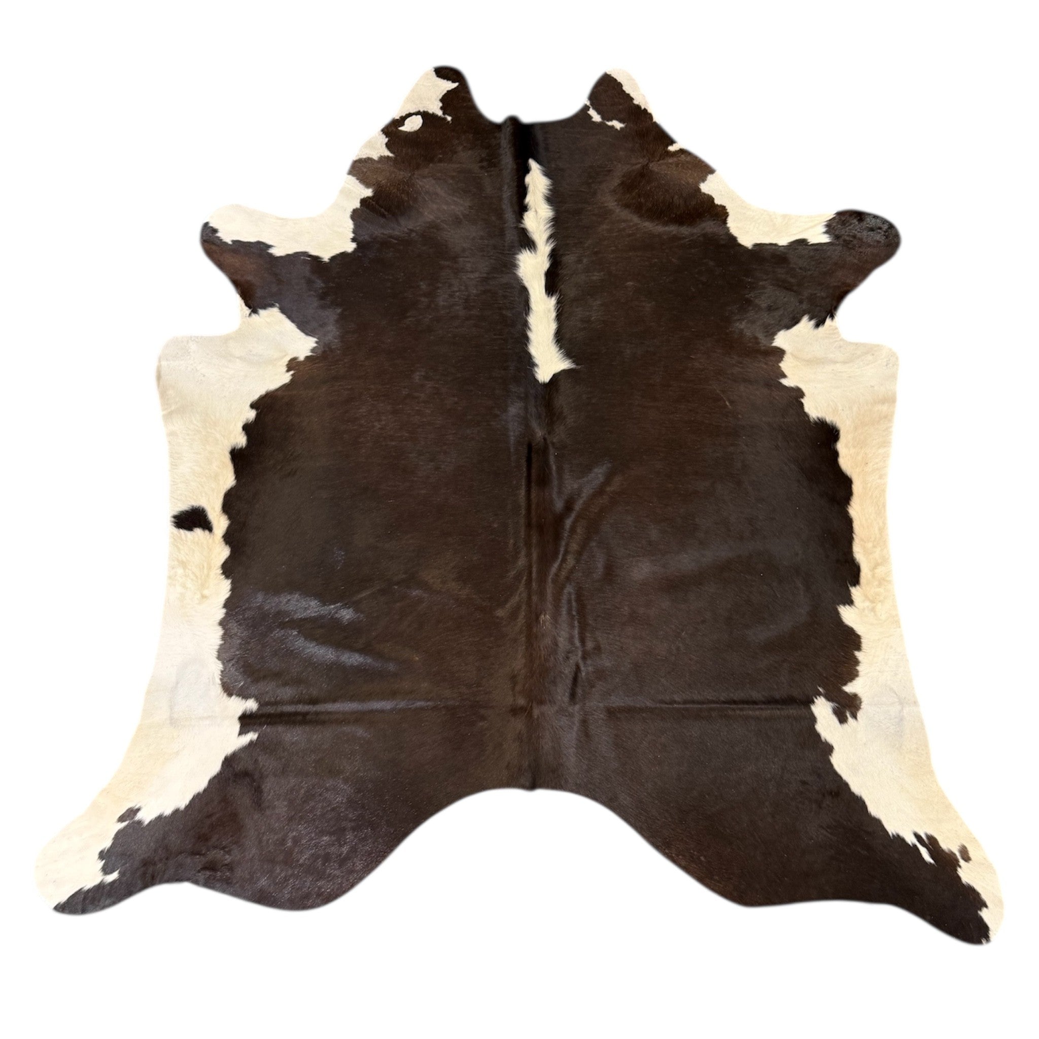 Cow Hide No.5 - Dark Brown and White