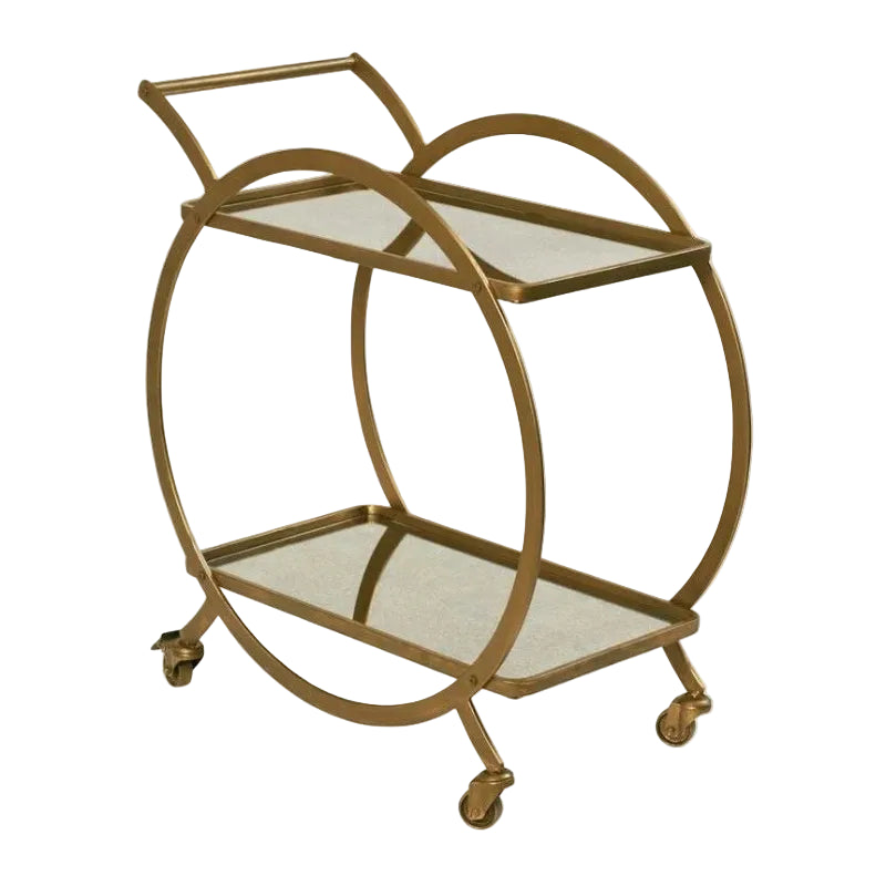 Walter Bar Cart Antique Gold