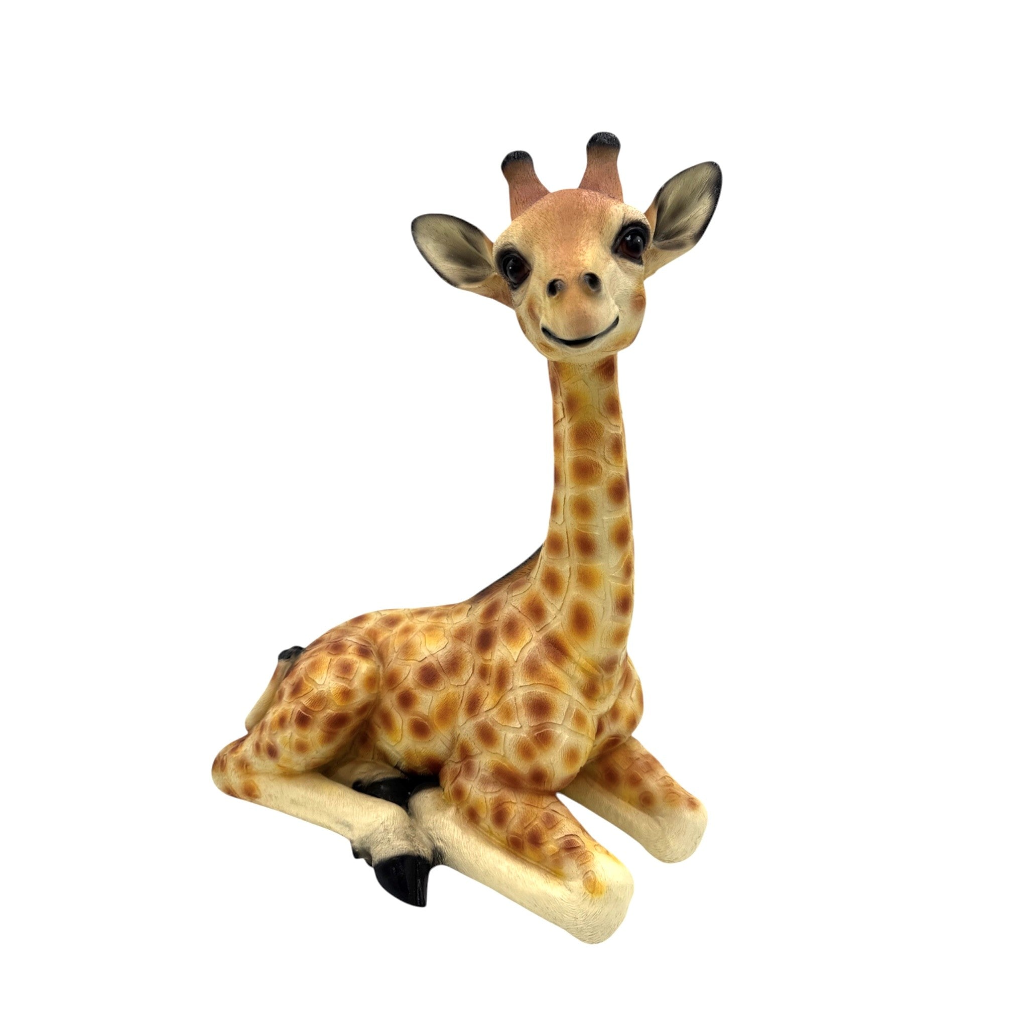 Monty Giraffe Sitting Resin Statue 51cm