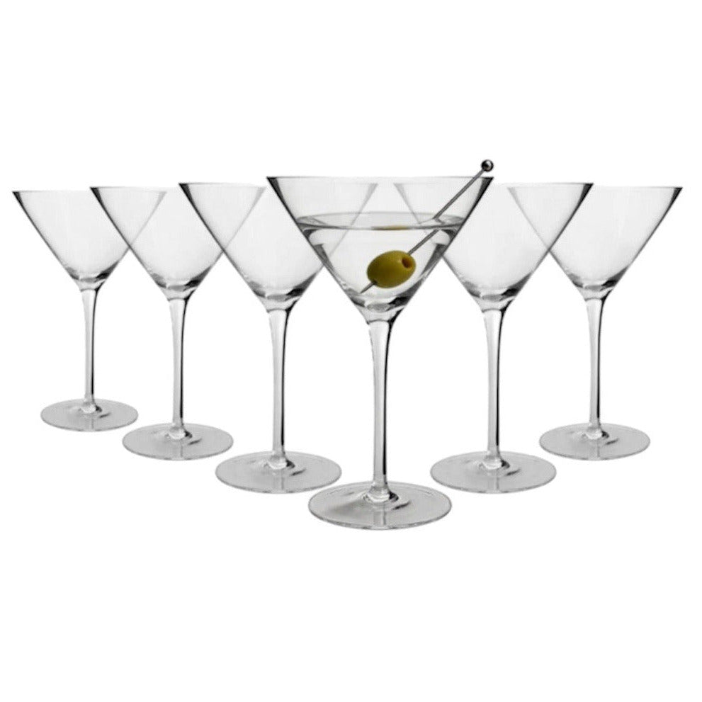 Hoxton Crystal Martini Glasses Pack of 6 - 260ml