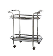 Hugo Chrome and Black Bar Cart