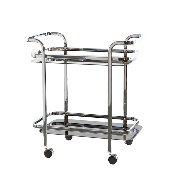 Hugo Chrome and Black Bar Cart