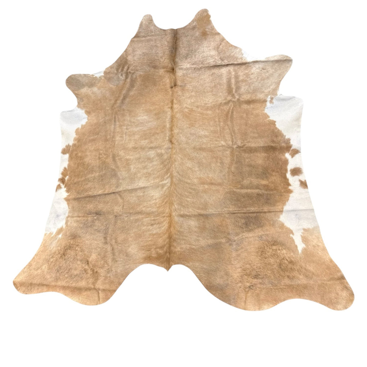 Cow Hide No.12 - Taupe and White