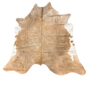 Cow Hide No.12 - Taupe and White